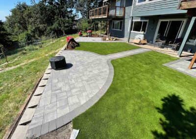 residential project artificial turf installation