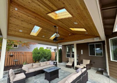 residential project patio cover attached to home